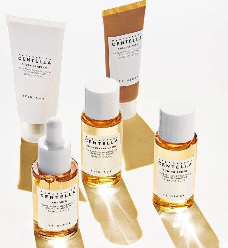 SKIN1004 Madagascar Centella Gift Set Cleansing Oil 30ml + Foam Cleanser 20ml + Toner 30ml + Ampoule 30ml + Soothing Cream 30ml