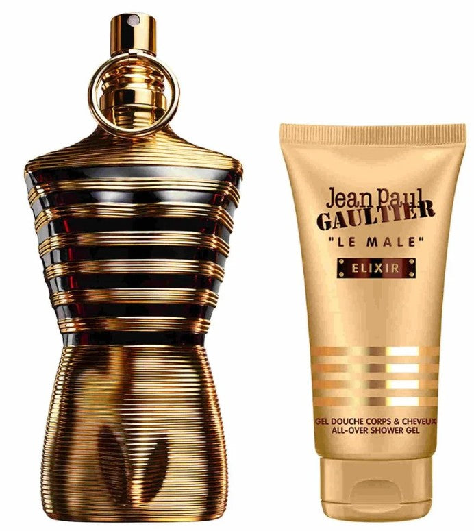 Jean Paul Gaultier Le Male Elixir 125ml Parfum Spray + 75ml Shower Gel Gift Set