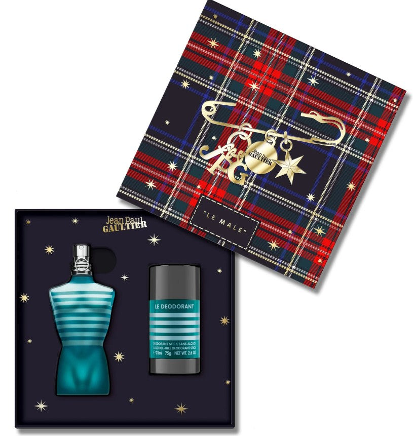 Jean Paul Gaultier Le Male 75ml EDT Spray + 75ml Deodorant Stick Gift Set