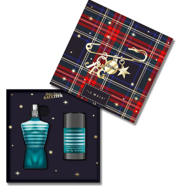 Jean Paul Gaultier Le Male 75ml EDT Spray + 75ml Deodorant Stick Gift Set