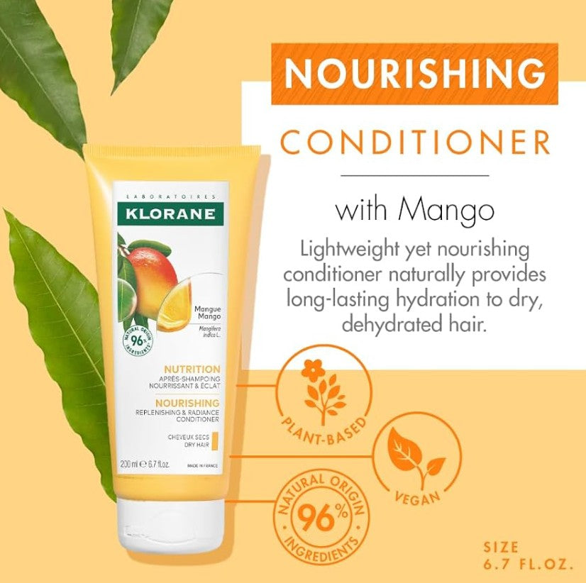 Klorane Nourishing Conditioner With Mango For Dry Hair 200ml