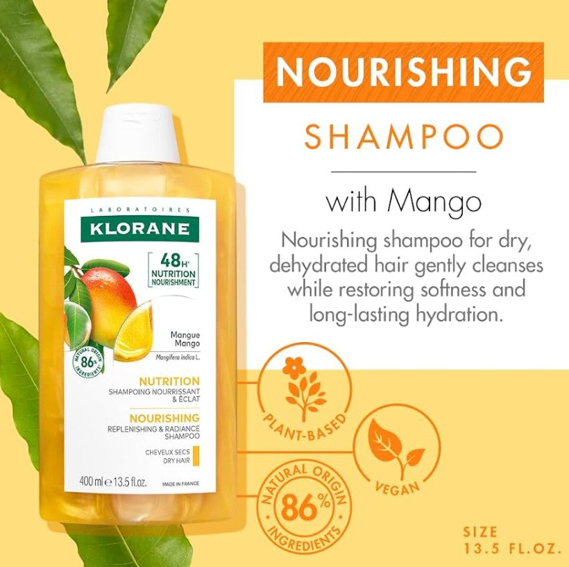 Klorane Nourishing Shampoo With Mango For Dry Hair 400ml