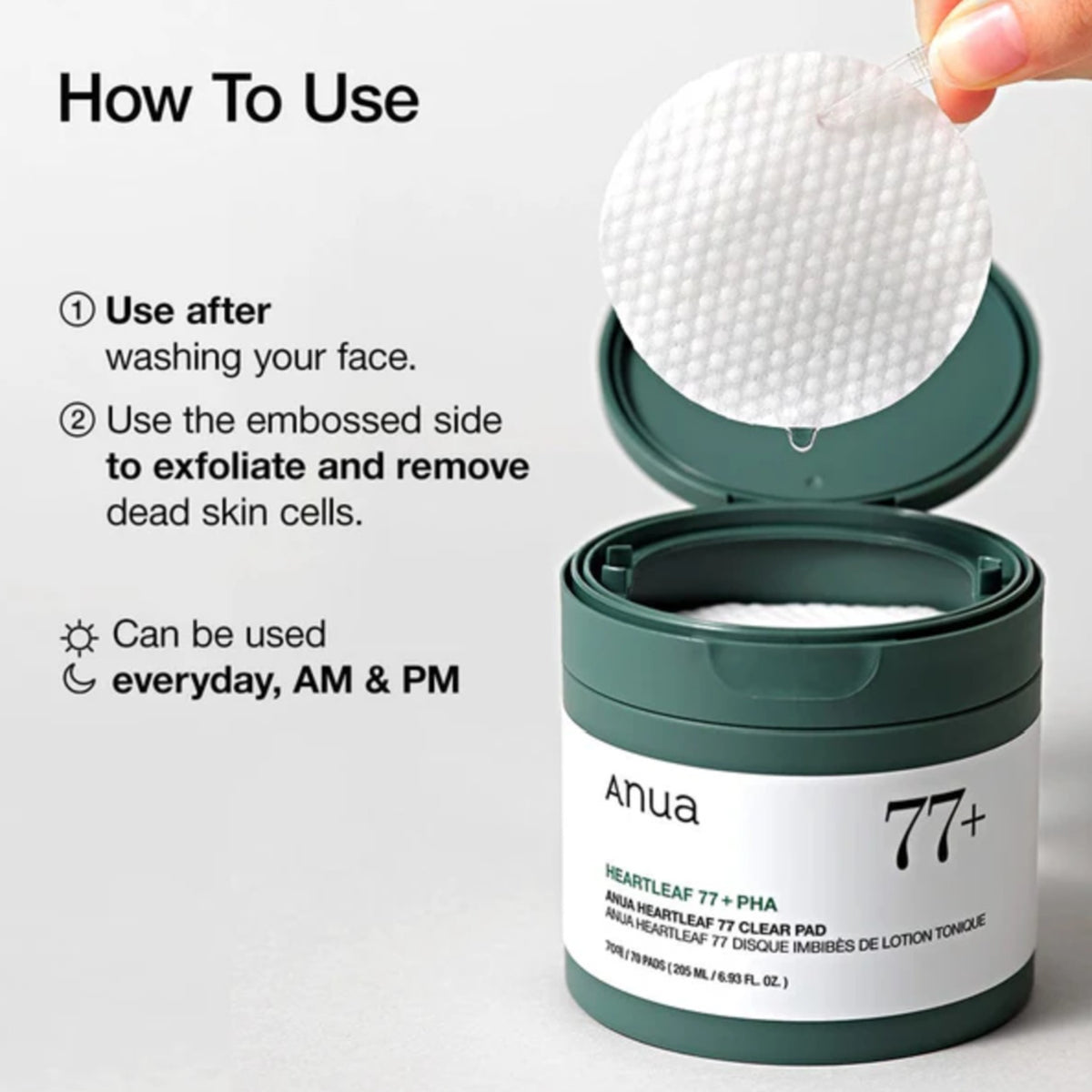 Anua Heartleaf 77% 160ml Clear Toner Pads