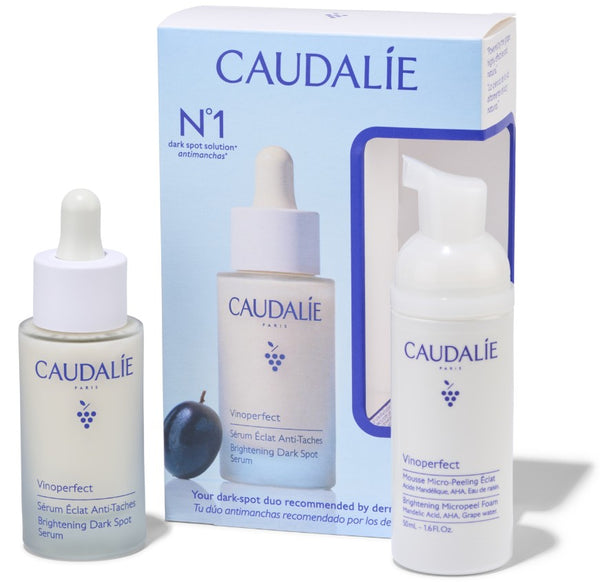 Caudalie Vinoperfect Dark Spot Serum 30ml & Brightening Micropeel Foam 50ml Gift Set