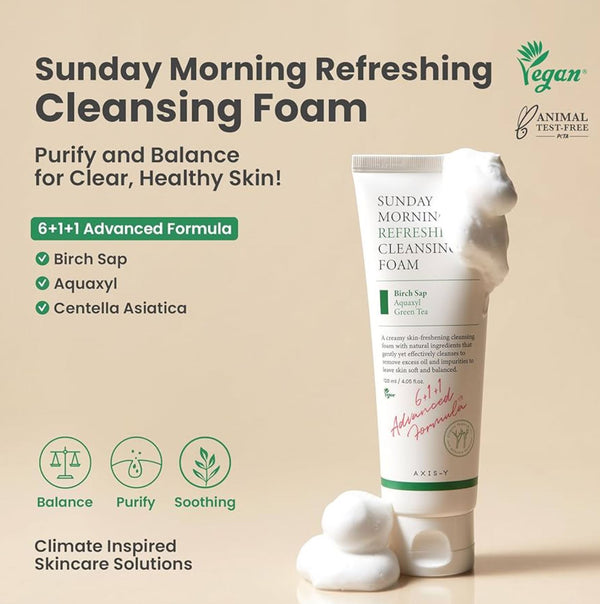 Axis-Y Sunday Morning 120ml Cleansing Foam
