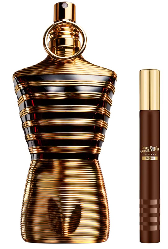Jean Paul Gaultier Le Male Elixir Gift Set: 200ml Parfum Spray + 10ml Parfum Spray