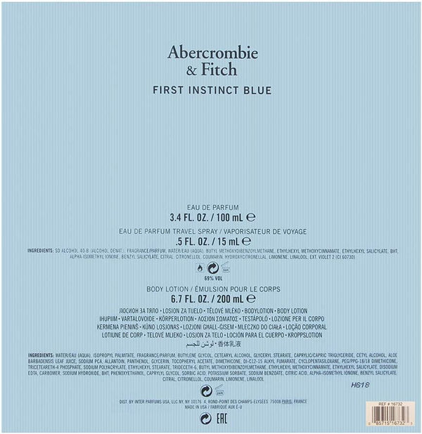 Abercrombie & Fitch First Instinct Blue Woman Gift Set Eau de Parfum 100ml + Eau de Parfum 15ml + Body Lotion 200ml