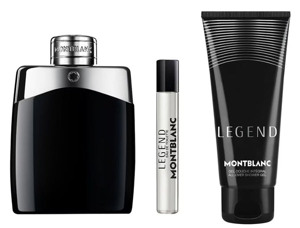 Montblanc Legend Gift Set EDT Spray 100ml + All-Over Shower Gel 100ml + EDT Spray 7.5ml