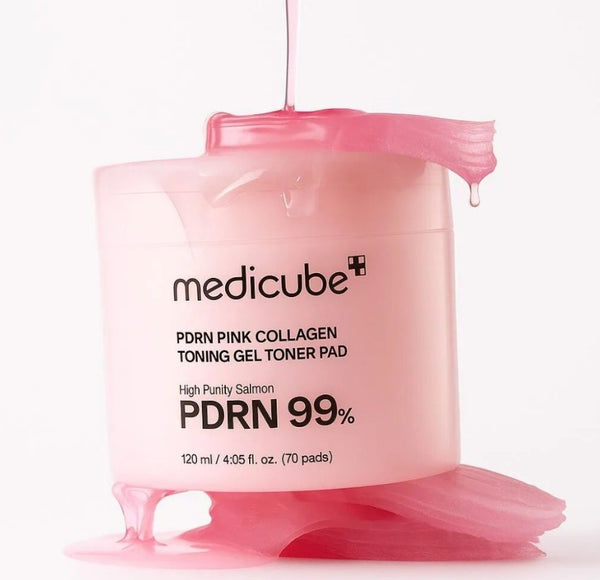 Medicube PDRN Pink Collagen Toning Gel Toner Pads 70 Pieces