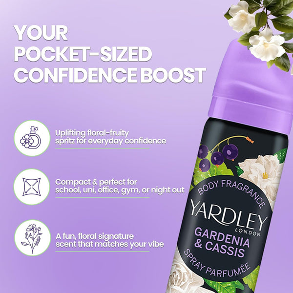 Yardley Gardenia & Cassis 75ml Body Spray