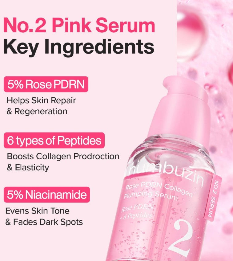 Numbuzin No. 2 Rose PDRN Plump Serum 30ml