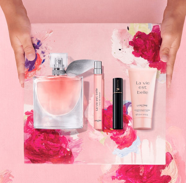 Lancome La Vie Est Belle Gift Set EDP Spray 50ml + EDP Spray 10ml + Body Lotion 50ml + Mascara 2ml