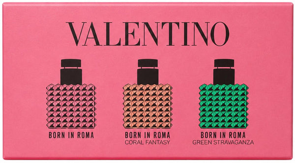 Valentino Born In Roma Gift Set Born In Roma EDP 6ml + Born In Roma Coral Fantasy EDP 6ml + Born In Roma Green Stravaganza EDP 6ml