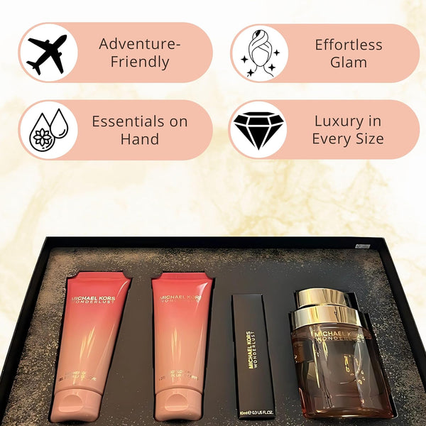Michael Kors Wonderlust Gift Set Eau de Parfum 100ml + Eau de Parfum 10ml + Body Lotion 100ml + Shower Gel 100ml