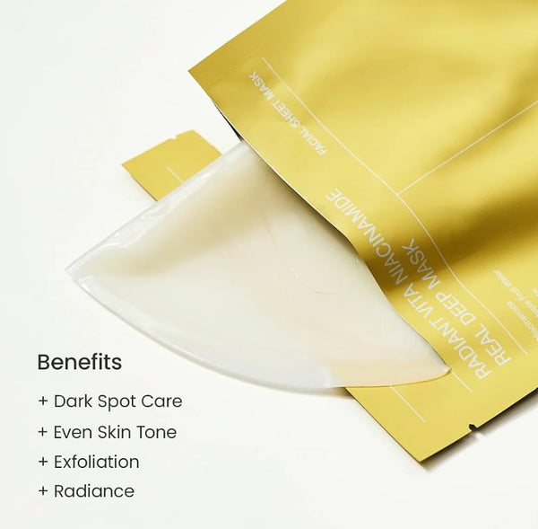 Biodance Radiant Vita Niacinamide Real Deep Mask Sheet 4 x 34g