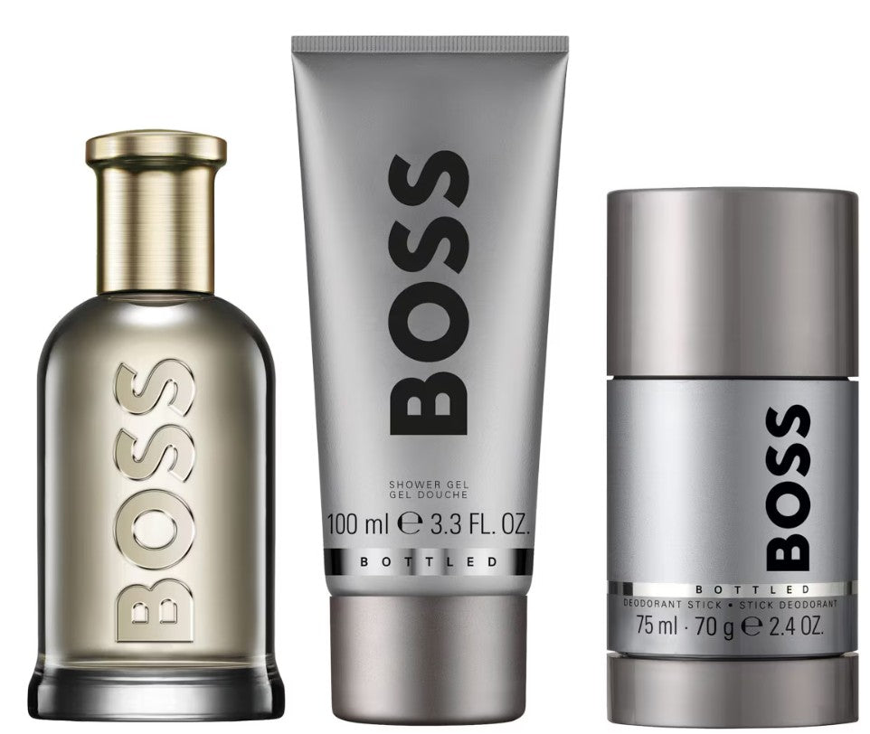 Hugo Boss Boss Bottled Gift Set 100ml EDP Spray + 100ml Shower Gel + 70g Deodorant Stick