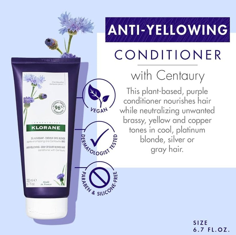 Klorane Anti-Yellowing Neutralising & Enhancing Conditioner 200ml