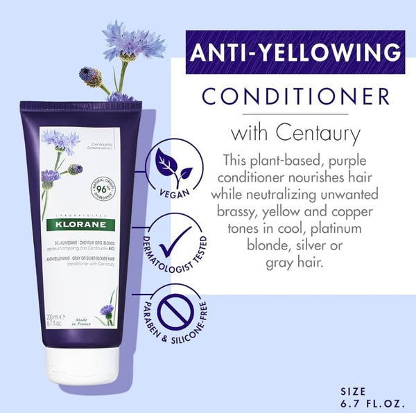 Klorane Anti-Yellowing Neutralising & Enhancing Conditioner 200ml