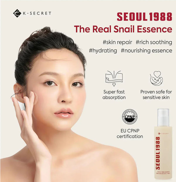 K-Secret Seoul 1988 Snail Mucin 97% + Rice 100ml Essence