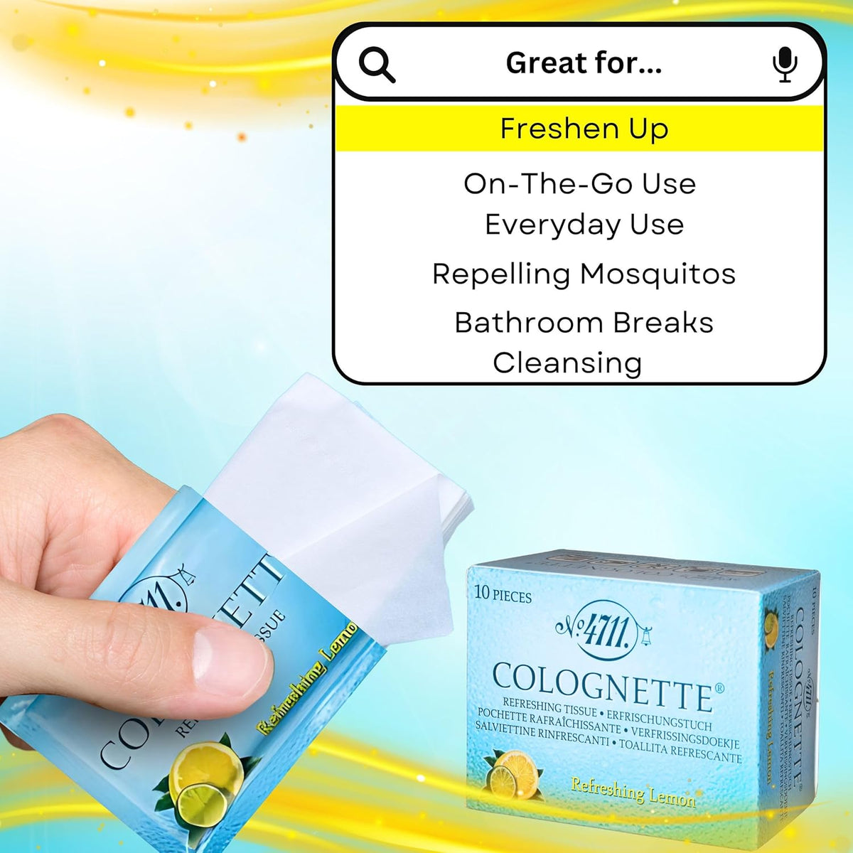 4711 Colognette Refreshing Lemon 10pcs Tissues