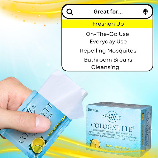 4711 Colognette Refreshing Lemon 10pcs Tissues