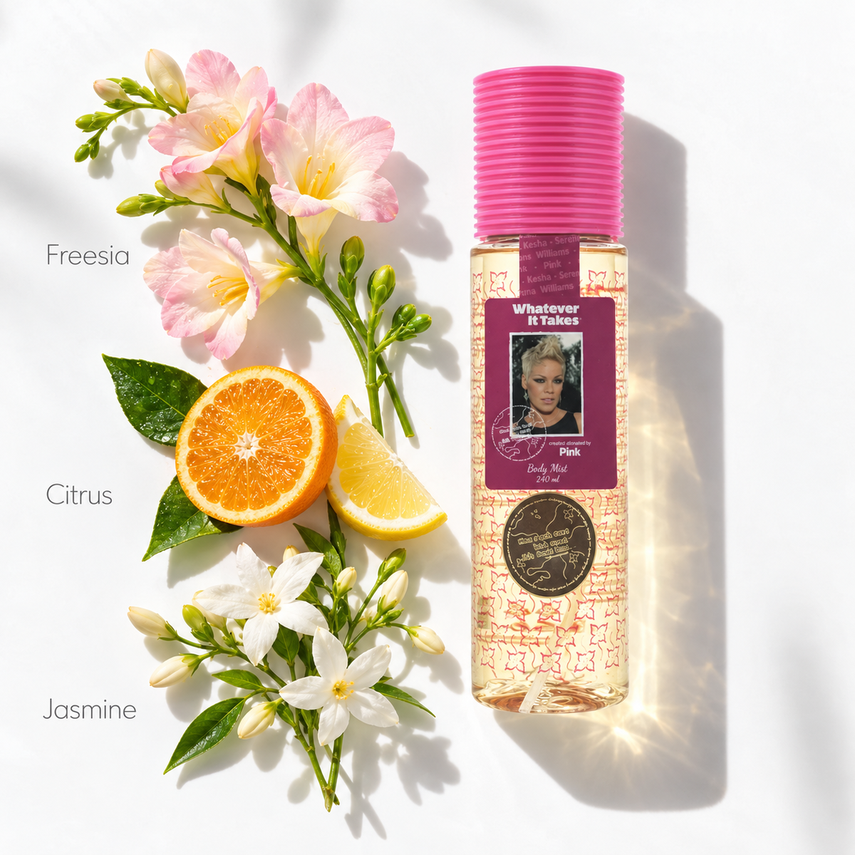 Pink Whatever It Takes Whiff Of Freesia Body Mist 240ml