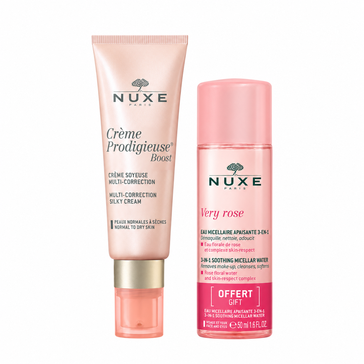 Nuxe Creme Prodigieuse Silky Gift Set Cream 40ml + Micellar Water 40ml