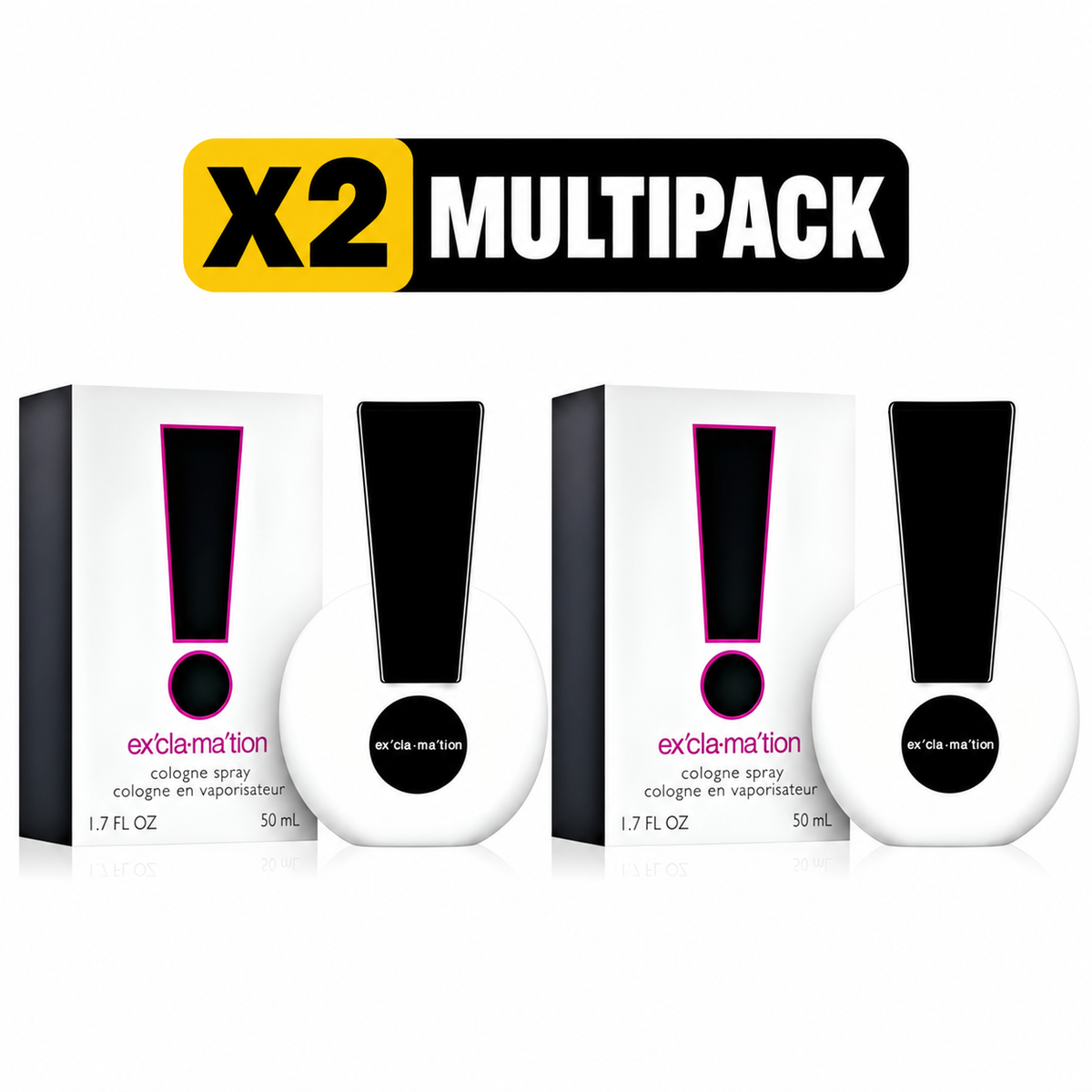 Coty Exclamation 50ml Cologne Spray - X2 MULTIPACK