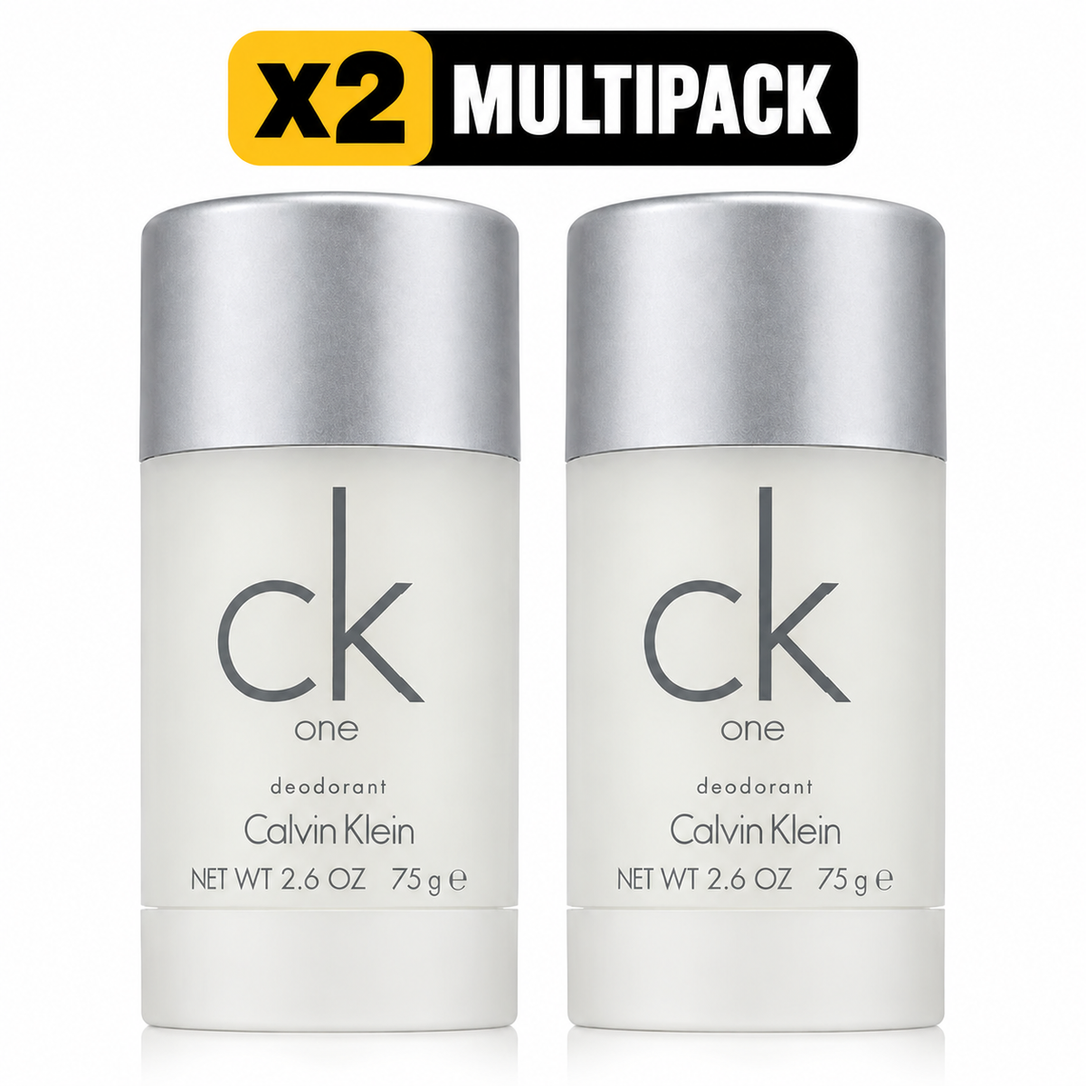 Calvin Klein CK One Deodorant Stick 75g - X2 MULTIPACK