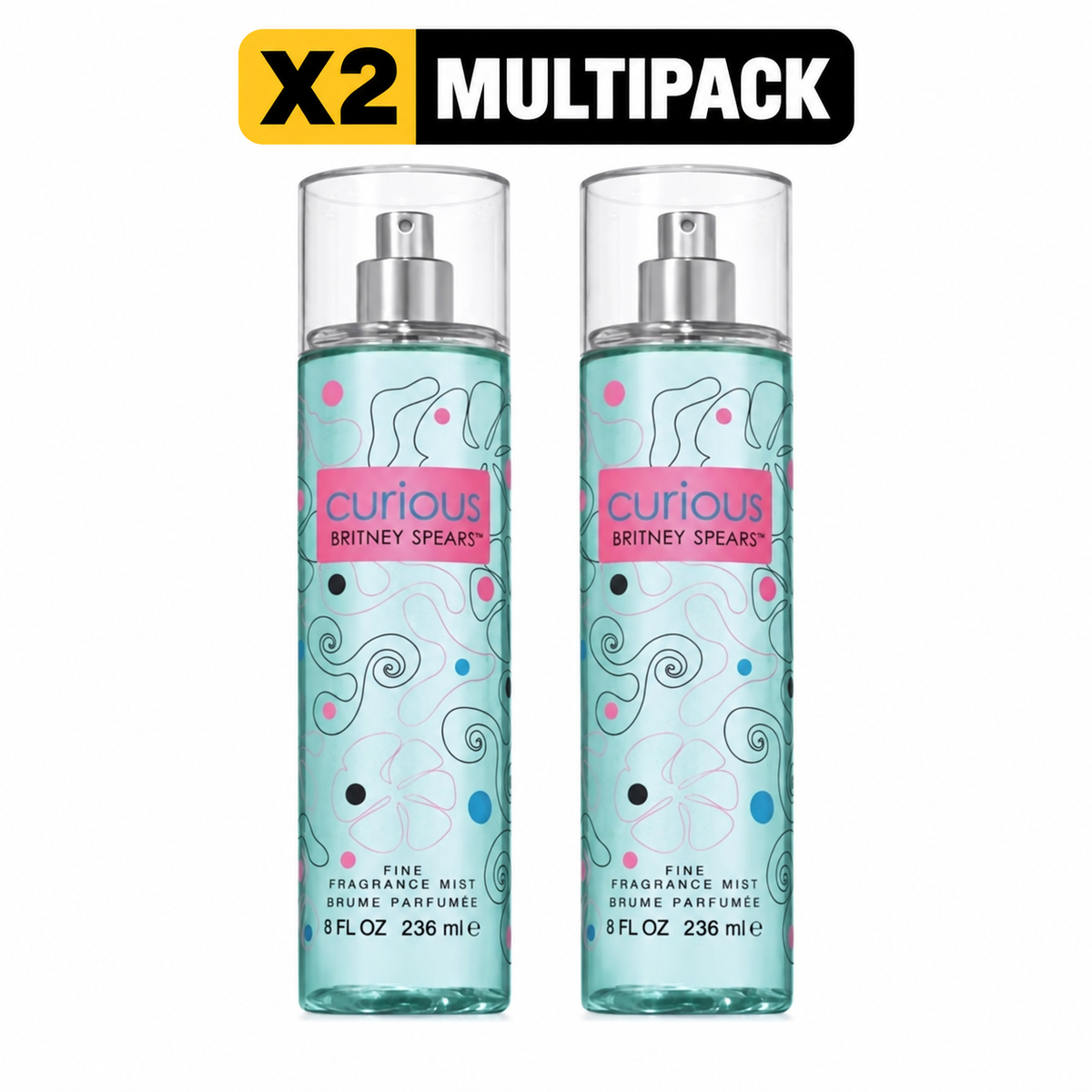 Britney Spears Curious 236ml Fine Fragrance Mist - X2 MULTIPACK