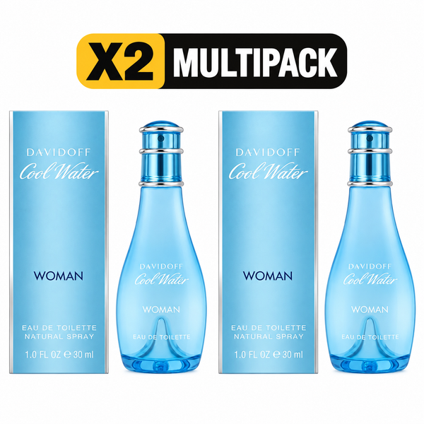 Davidoff Cool Water Woman 30ml EDT Spray - X2 MULTIPACK