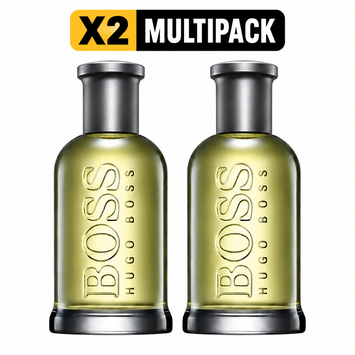 Hugo Boss Bottled 50ml Aftershave Splash - X2 MULTIPACK
