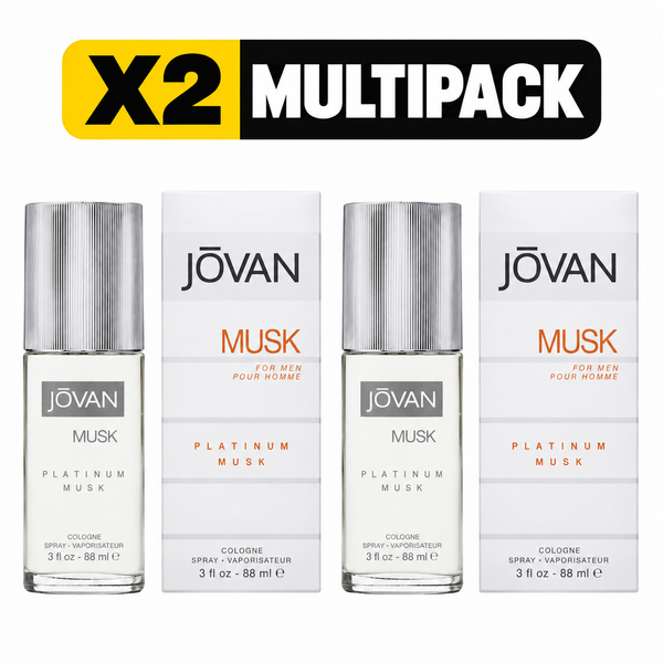 Jovan Platinum Musk for Men EDC 88ml Spray - X2 MULTIPACK