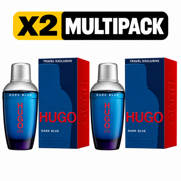 Hugo Boss Dark Blue 75ml EDT Spray - X2 MULTIPACK