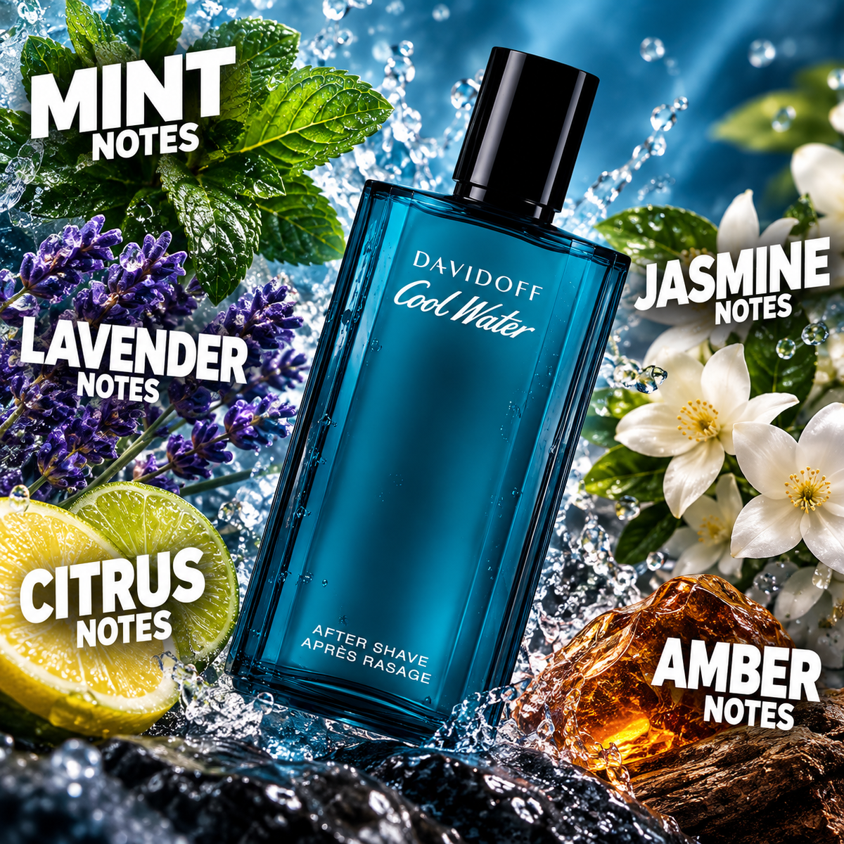 Davidoff Cool Water Aftershave Splash 125ml