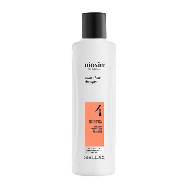 Nioxin Pro Clinical System 4 Scalp + Hair Shampoo For Coloured Dry & Damaged Hair 300ml