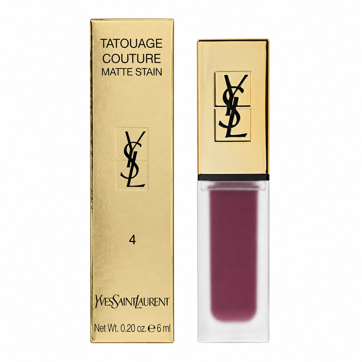 Ysl Tatouage Couture Liquid Lipstick 6ml - 4 Purple Identity