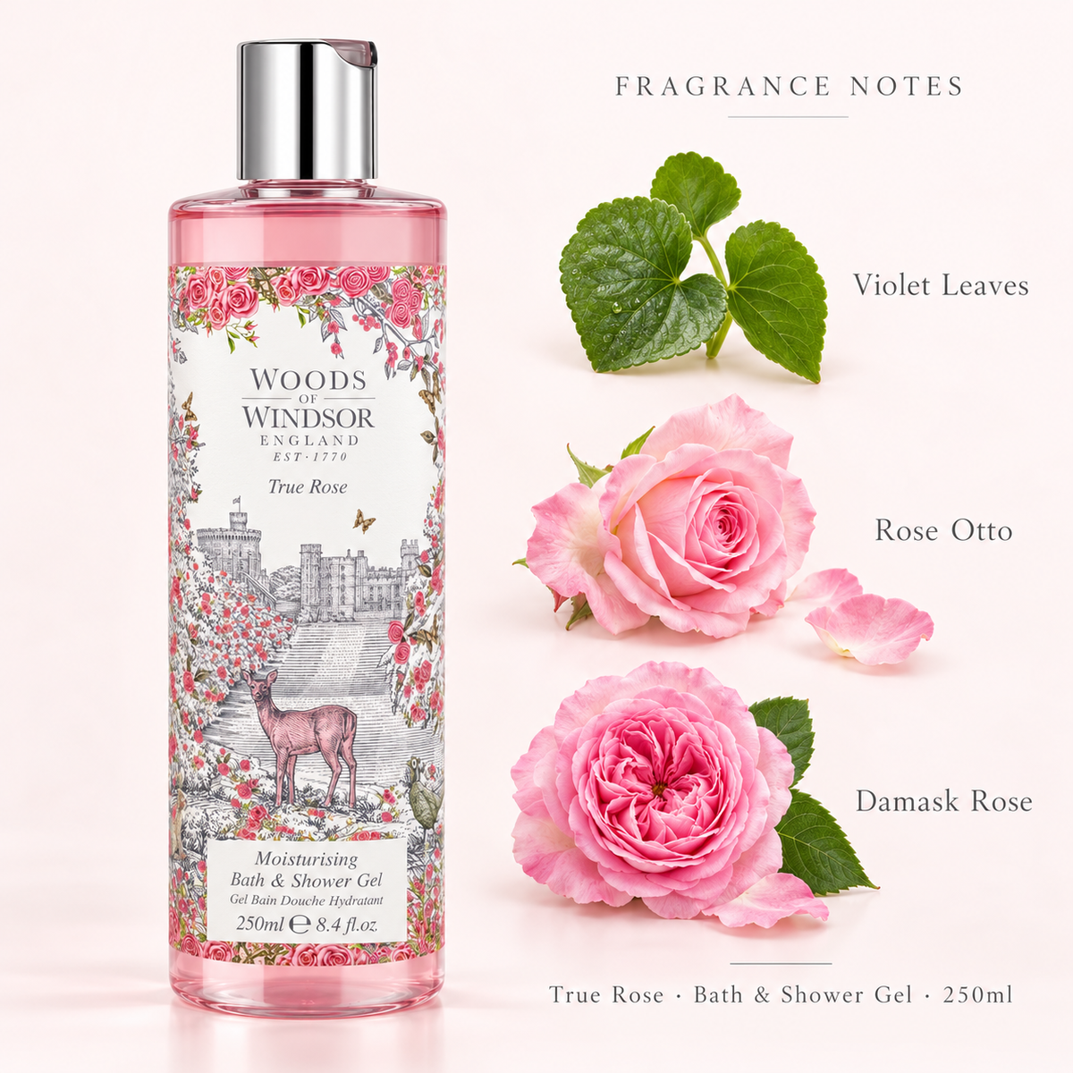 Woods Of Windsor True Rose Bath & Shower Gel 250ml