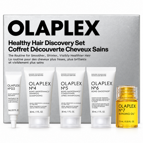 Olaplex Gift Set 5 Piece No.0.5 Scalp Treatment 5ml + No.4 Bond Maintenance Shampoo 30ml + No.5 Bond Maintenance Conditioner 30ml + No.6 Bond Smoother 30ml