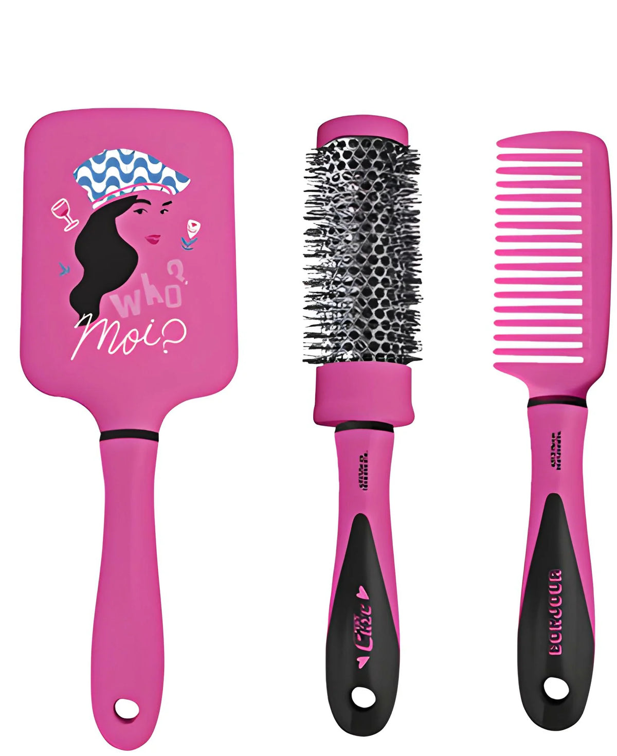 Emily In Paris Paddle Brush, Round Brush & Comb Set